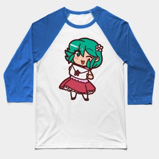 Cute Green Haired Girl Baseball T-Shirt